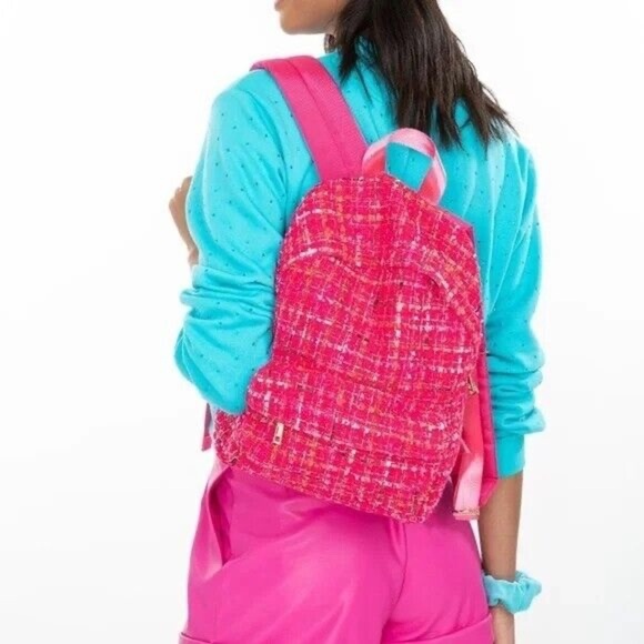 NWT Generation Love Eden Tweed Backpack - Hot Pink 💗 - Picture 2 of 14